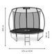 Батут Outtec Premium 12ft (374см) чорно-сірий з внутрішньою сіткою H-5907766665861 фото 2