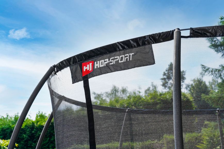 Батут Hop-Sport 12ft (366cm) чорно-синій із внутрішньою сіткою  H-5902308222021 фото