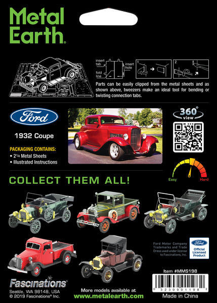 Металевий 3D конструктор "1932 Ford Coupe" TP-4711 фото