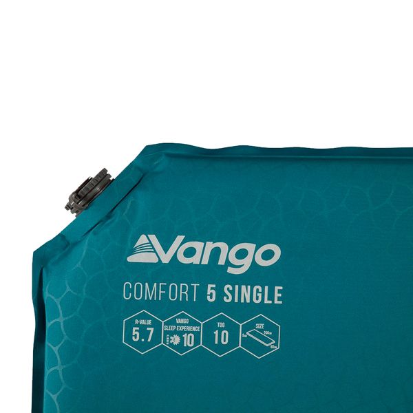 Коврик самонадувающийся Vango Comfort 5 Single Bondi Blue (SMQCOMFORB36A11) 929162 фото