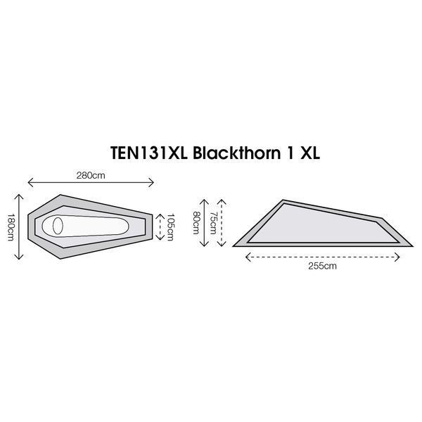 Палатка одноместная Highlander Blackthorn 1 XL HMTC (TEN131XL-HC) 929617 фото