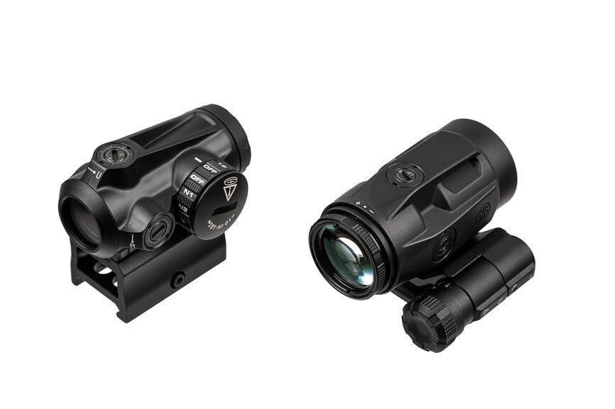 Комплект Sig Optics колiматор ROMEO-MSR Gen II 2 MOA і магніфер JULIET3-MICRO 3X22MM STV-5003906 фото