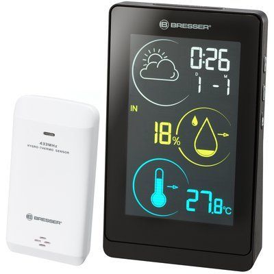 Метеостанция Bresser Colour weather station Temeo Life H Black (7008000CM3000) 925521 фото