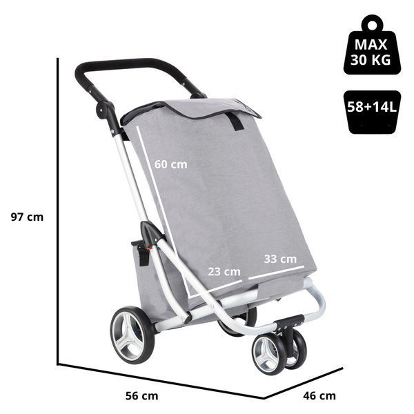 Сумка-візок ShoppingCruiser 3 Wheels 72 Grey (604362) 927758 фото