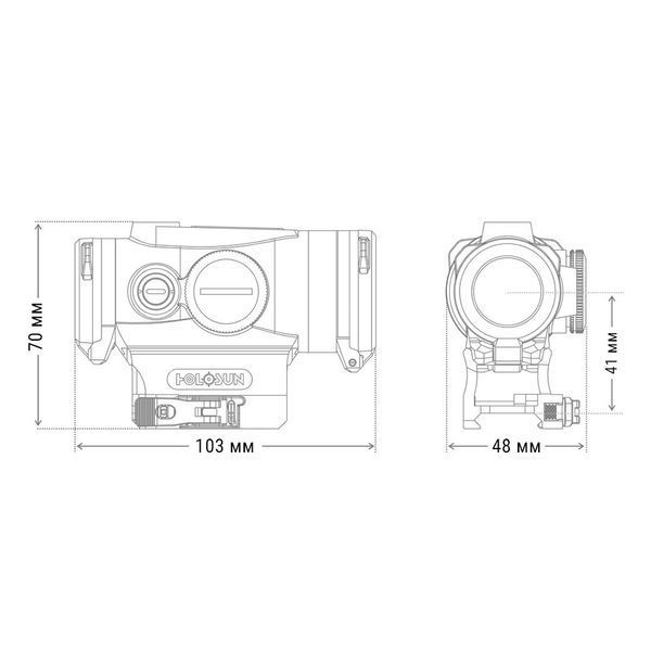 Коллиматорный прибор HOLOSUN HE530G-GR OPT-747013 фото