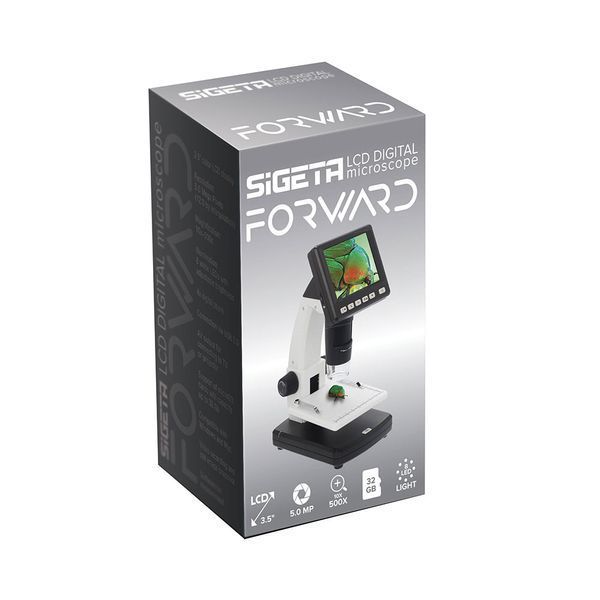 Цифровий мікроскоп SIGETA Forward 10x-500x 5.0Mpx 3.5" LCD OPT-65503 фото