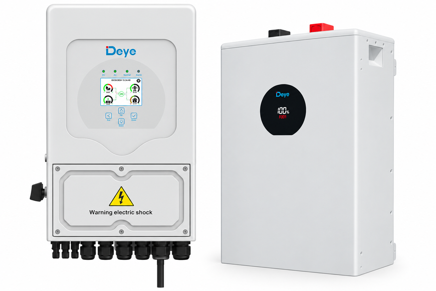 Комплект Deye SUN-8K-SG05LP1-EU 8 кВт + SE-F16-C 16 кВт&middot;год Гарантія 5 Років  IN-00125113 фото