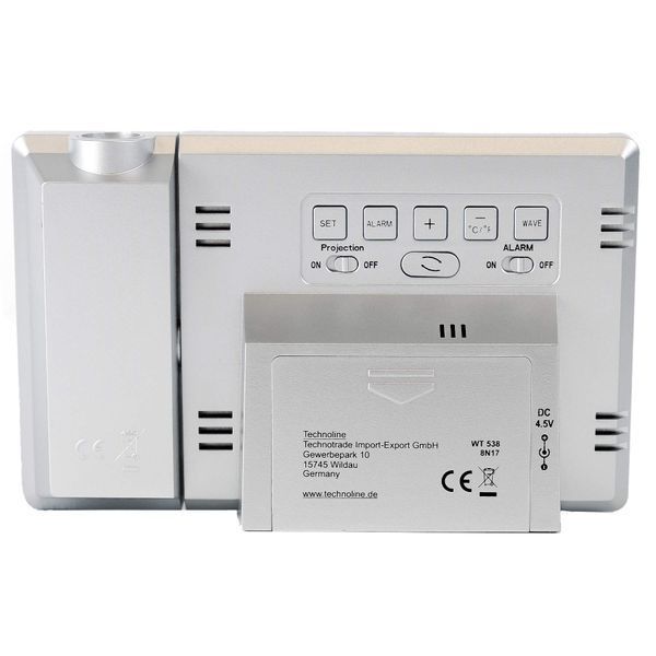 Годинник проекційний Technoline WT538 Silver/Anthracite (WT538) DAS301198 фото