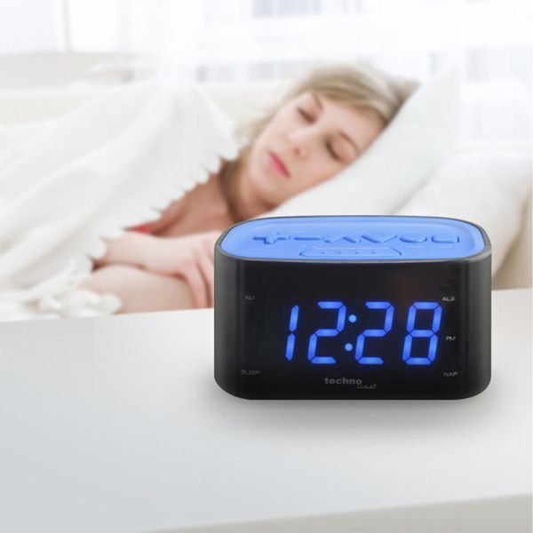 Годинник настільний з радіо Technoline WT465 Black/Blue (WT465 blaue) DAS302337 фото