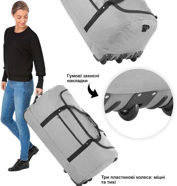 Сумка дорожня на колесах TravelZ Wheelbag 100 Grey (603092) 927292 фото