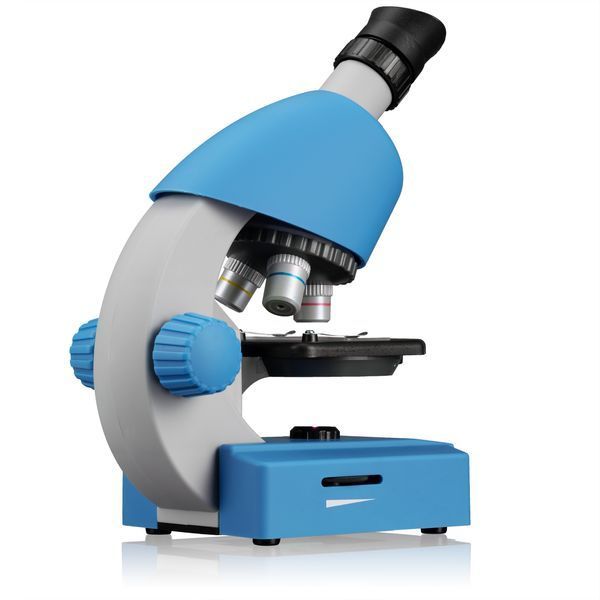 Мікроскоп Bresser Junior 40x-640x Blue з набором для дослідів та адаптером для смартфона (8851300WXH000) 923892 фото