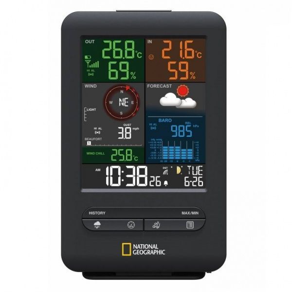 Метеостанция National Geographic Weather Center 5-in-1 256 colour Black (9080500) 927576 фото