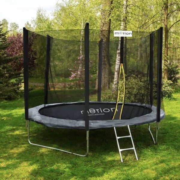 Батут Jumi Motion Sport Line 10ft (305см) с наружной сеткой серый H-5900410710146 фото