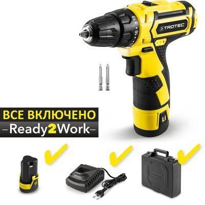 Дрель-шуруповерт аккумуляторная Trotec PSCS 11-12V + кейс (4410000102) DAS302793 фото