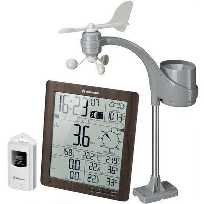 Метеостанція Bresser ClimaTemp XXL Weather Center with Display in Wooden Design Brown (7002420) 927569 фото