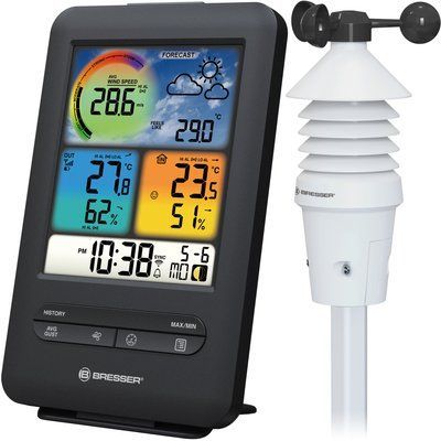 Метеостанція Bresser WIFI Colour 3-in-1 Wind Sensor Black (7002535) 927565 фото