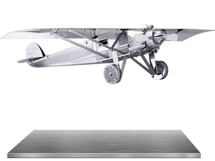 Металлический 3D конструктор "Самолет Spirit of Saint Louis" TP-384 фото
