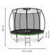 Батут Outtec Premium 8ft (252см) черно-зеленый с внутренней сеткой H-5907766665830 фото 2