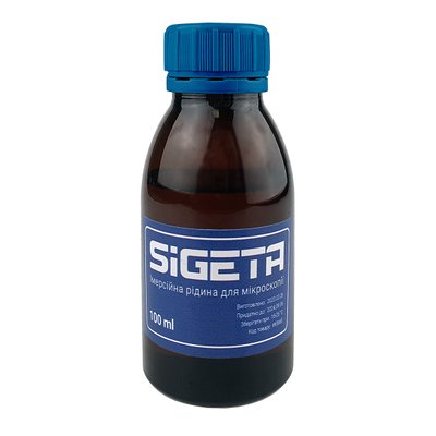 Імерсійна олія для мікроскопії SIGETA 100ml OPT-65660 фото
